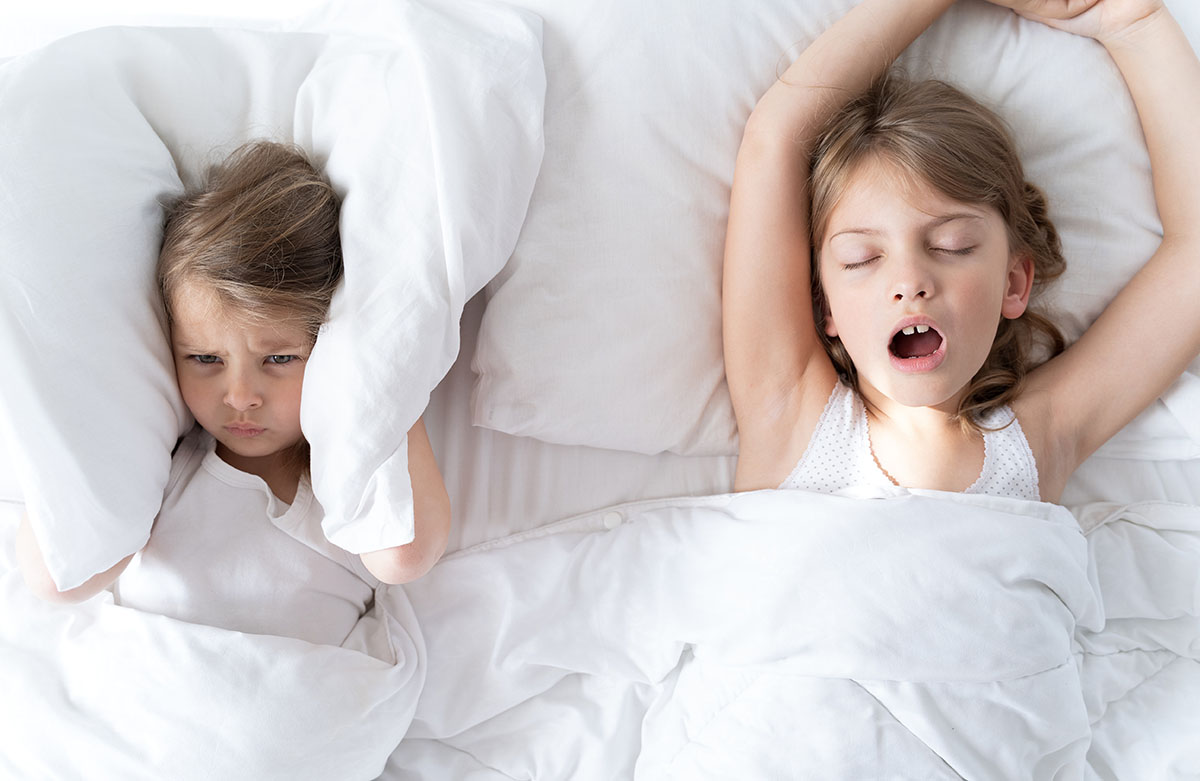 Young girl's snoring keeps her little sister awake. Nasal breathing is crucial for your child's development